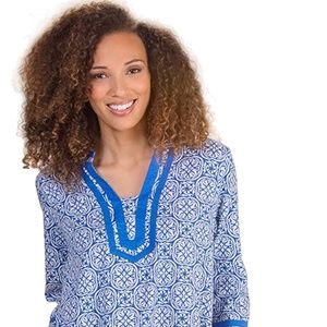 Blue and White caftan